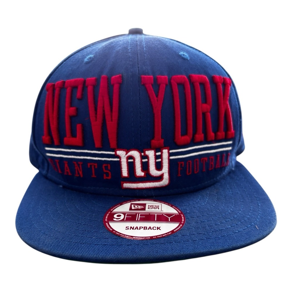 New Era 9FIFTY New York Giants‎ Snapback Hat Blue Red NFL Flat Brim